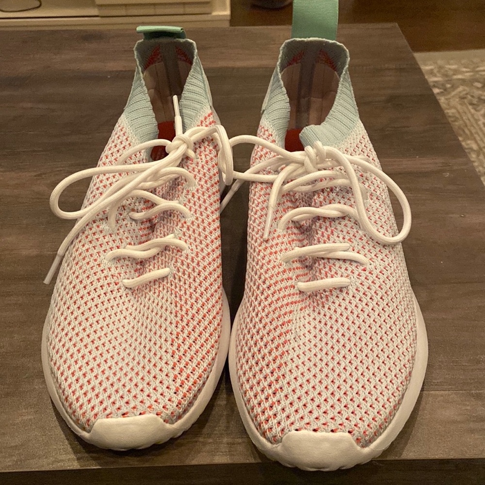 Adidas Tubular Shadow Pink Fly Knit Sneaker Men’s Size 10 Blue White